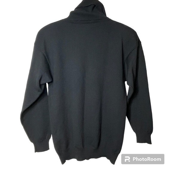D. Byford Ltd 100% Merino Wool Woman's Black Turtle Neck Sweater Size M - Picture 3 of 6
